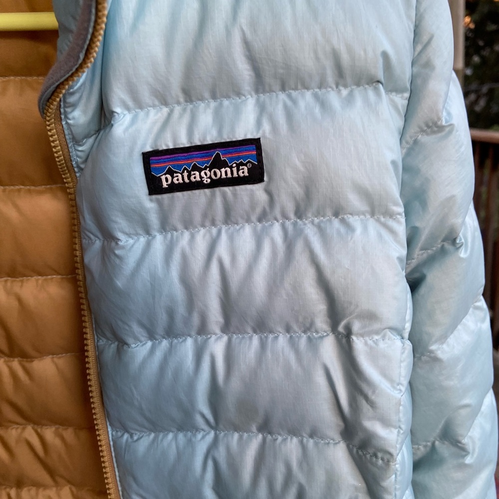 Patagonia puffer sky blue sz S